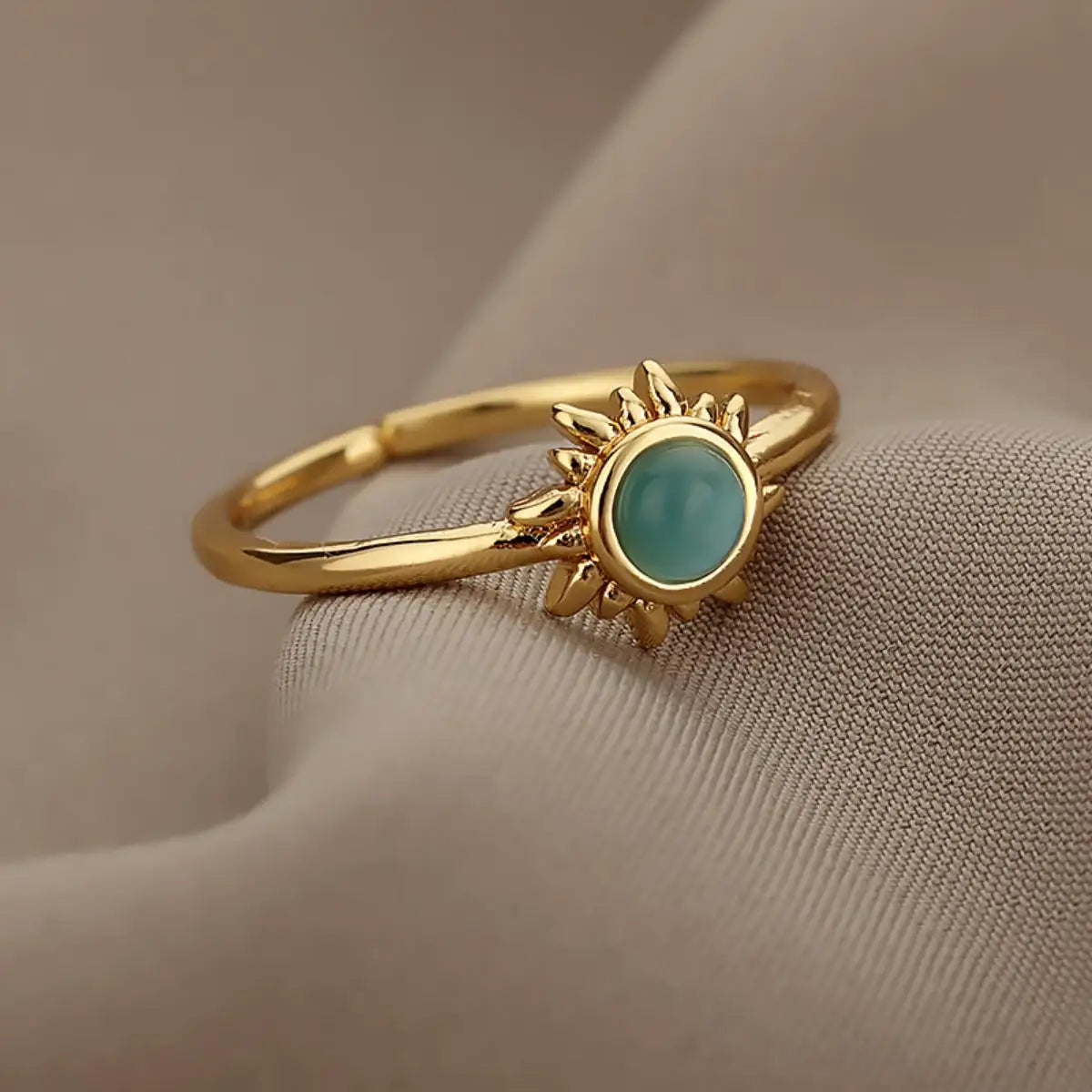 Opal Stone Sun Rings